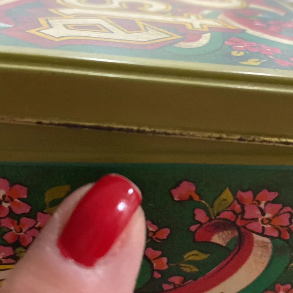 Vintage Late 70’s-Early 1980’s Green Casa Via Variccio Decorative Pasta Tin!